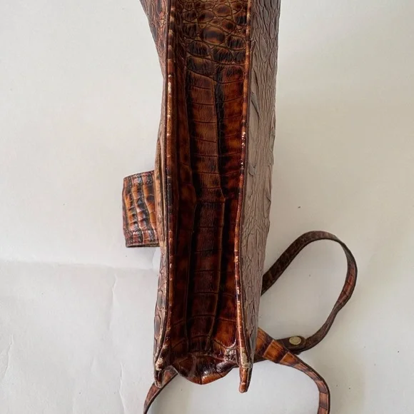 Brahmin Vintage Brown Leather Crossbody Bag - Picture 10 of 11